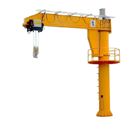 5T Column Cantilever Jib Crane Hoist Fondasi Beton Remote Control