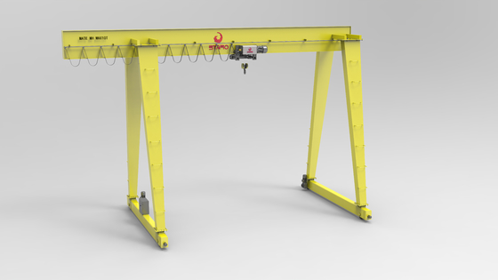 Pengolahan Bahan Luar Ruang Single Beam Crane 35 Ton Dengan Electric Wire Rope Hoist