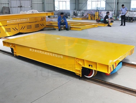 Anti suhu tinggi 30 Ton Rail Electric Transfer Cart Untuk Pembuatan Mesin